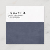 Einfache Elegant Texture Blue White Consultant Quadratische Visitenkarte (Vorderseite)