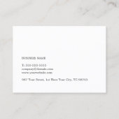 Einfache Elegant Texture Blue White Consultant Visitenkarte (Rückseite)