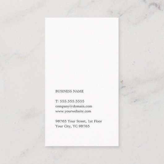 Einfache Elegant Texture Dark Gray White Consultan Visitenkarte (Rückseite)