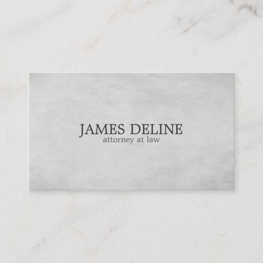 Einfache Elegant Texture Gray Anwältin auf dem Rec Visitenkarte (Vorderseite)