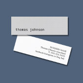 Einfache Elegant Texture Gray Consultant Mini Visitenkarte