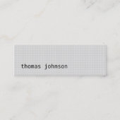 Einfache Elegant Texture Gray Consultant Mini Visitenkarte (Vorderseite)