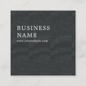 Einfache Elegant Texture Gray Consultant Quadratische Visitenkarte (Vorderseite)