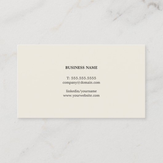 Einfache Elegant Texture Gray Consultant Visitenkarte (Rückseite)