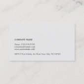 Einfache Elegant Texture Gray Consultant Visitenkarte (Rückseite)