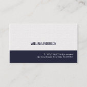 Einfache Elegant Texture White Blue Consultant Visitenkarte (Vorderseite)