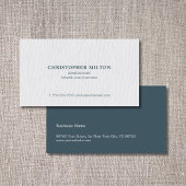Einfache Elegant Texture White Blue Consultant Visitenkarte