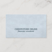 Einfache Elegant Textured Light Blue Consultant Visitenkarte (Vorderseite)