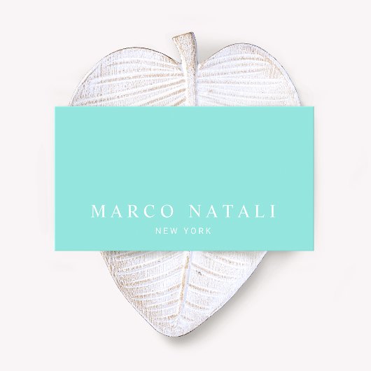 Einfache Elegant Türkis Beruflich Visitenkarte