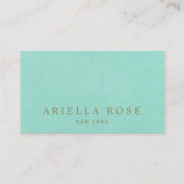 Einfache Elegant Türkis Blau Beruflich Visitenkarte (Vorderseite)