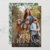 Einfache Elegant Typ Volles Foto Frohe Weihnachten (Vorne/Hinten)