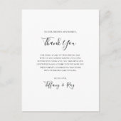 Einfache Elegant Vielen Dank Empfang Card Postkarte (Vorderseite)