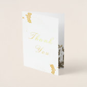 Einfache Elegant Vielen Dank Hochzeit echt Folienkarte (Vorderseite)