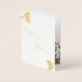 Einfache Elegant Vielen Dank Hochzeit echt Folienkarte