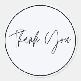 Einfache Elegant Vielen Dank Runder Aufkleber
