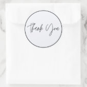 Einfache Elegant Vielen Dank Runder Aufkleber (Tasche)