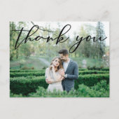 Einfache Elegant Vielen Dank Script Chic Wedding F Postkarte (Vorderseite)