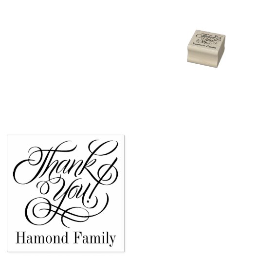 Einfache Elegant Vielen Dank, Script Gummistempel (Stempel)