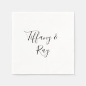 Einfache Elegant Wedding Napkins Serviette (Vorderseite)