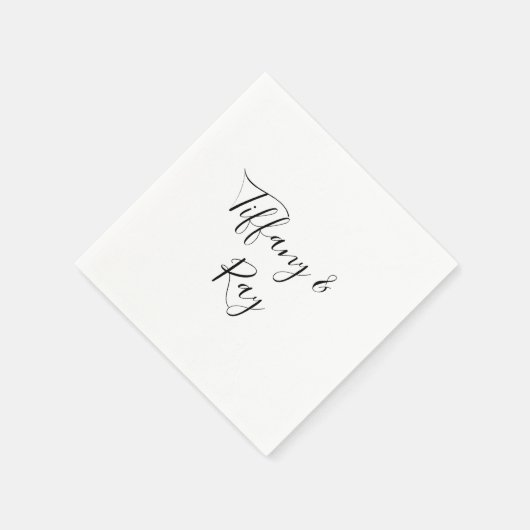 Einfache Elegant Wedding Napkins Serviette (Ecke)