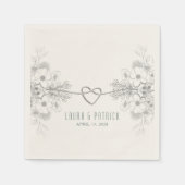 Einfache Elegant Wedding Napkins Serviette (Vorderseite)