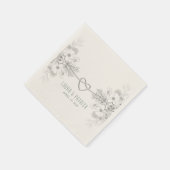 Einfache Elegant Wedding Napkins Serviette (Ecke)