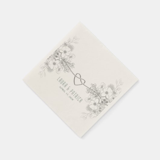 Einfache Elegant Wedding Napkins Serviette (Ecke)