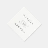 Einfache Elegant Wedding Napkins Serviette (Ecke)