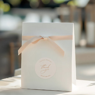 Einfache Elegant Wedding Vielen Dank Runder Aufkleber