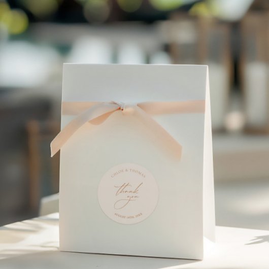 Einfache Elegant Wedding Vielen Dank Runder Aufkleber