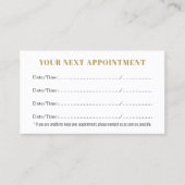 Einfache Elegant White Gold Beauty Terminkarte (Vorderseite)