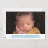 Einfache Elegant White | Gray Blue Foto Collage Ankündigung (Vorderseite)