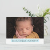 Einfache Elegant White | Gray Blue Foto Collage Ankündigung (Stehend Vorderseite)