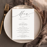Einfache Elegante 12x18" Vorlage für das Hochzeits<br><div class="desc">Set den Ton für Ihre Hochzeitsfeier mit diesen zeitlosen und eleganten Menükarten. Die klassischen Menüs sind mit einem schönen Kalligraphiegeskript und einer übersichtlichen Anordnung versehen, was sie zu einer perfekten Ergänzung Ihres Hochzeitsempfanges, Probe Dinner oder Brautparty macht. Anpassen Sie den Text einfach an Ihre Menüangebote und fügen Sie den Tabelleneinstellungen...</div>