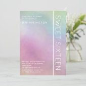 Einfache, elegante 16 . Geburtstag Einladung (Stehend Vorderseite)