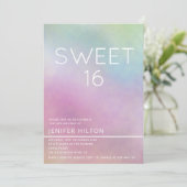 Einfache, elegante 16 . Geburtstag Einladung (Stehend Vorderseite)