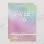 Einfache, elegante 16 . Geburtstag Einladung (Vorne/Hinten)