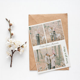 Einfache Elegante 3 Foto Collage Ferienkarte Dankeskarte