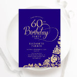 Einfache elegante 60. Geburtstag Lila Gold-Rose Einladung<br><div class="desc">Einfache,  elegante 60. Geburtstagsfeier in lila und gold. Klassisches Design mit Rose,  Imitaten Goldfolie und Typografie Script Schriftart. Die trendige Einladungskarte eignet sich perfekt für eine stilvolle Damenfeier. Personalisieren Sie Ihre persönlichen Daten. Kann für jedes Alter angepasst werden. Gedruckte Zazzle-Einladungen oder Sofortdownload digitaler Druckvorlage.</div>