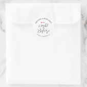 Einfache Elegante Abendessen vor der Probe C Runder Aufkleber (Tasche)