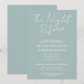 Einfache Elegante Abendessen vor der Probe Einladung (Vorne/Hinten)