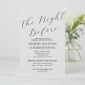 Einfache Elegante Abendessen vor der Probe Einladung (Stehend Vorderseite)