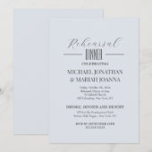 Einfache Elegante Abendessen vor der Probe Einladung (Vorne/Hinten)