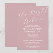 Einfache Elegante Abendessen vor der Probe Einladung (Vorne/Hinten)