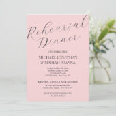 Einfache Elegante Abendessen vor der Probe Einladung (Stehend Vorderseite)