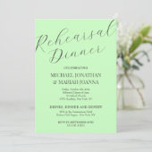 Einfache Elegante Abendessen vor der Probe Einladung (Stehend Vorderseite)