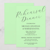 Einfache Elegante Abendessen vor der Probe Einladung (Vorne/Hinten)