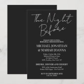 Einfache Elegante Abendessen vor der Probe Einladung (Vorne/Hinten)