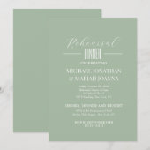 Einfache Elegante Abendessen vor der Probe Einladung (Vorne/Hinten)