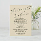 Einfache Elegante Abendessen vor der Probe Einladung (Stehend Vorderseite)